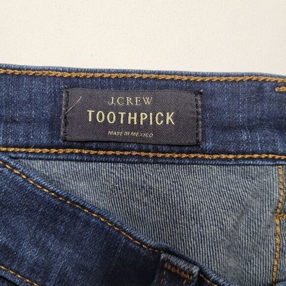 29 JCREW TOOTHPICK dark blue skinny jeans - Picture 9 of 14